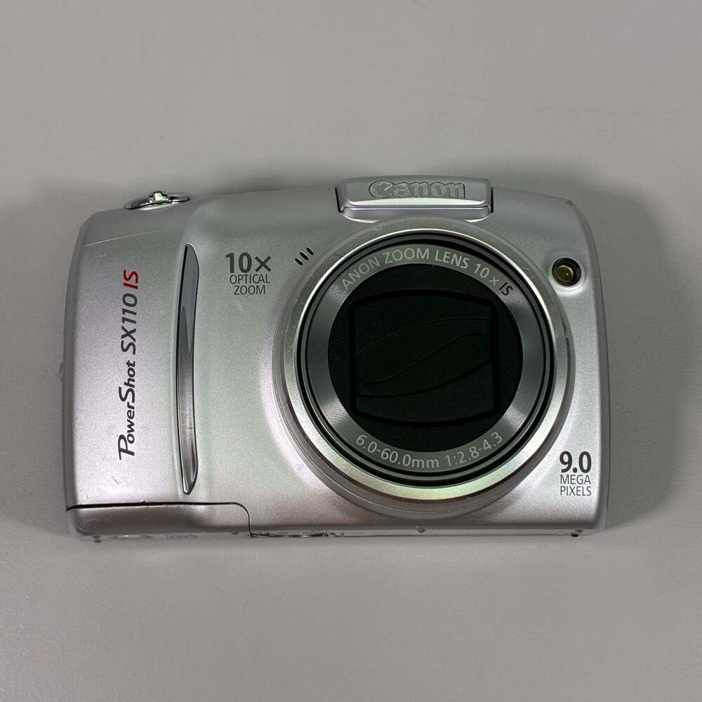 Canon PowerShot SX110 IS 9.0MP Digital Camera, Silver FOR PARTS